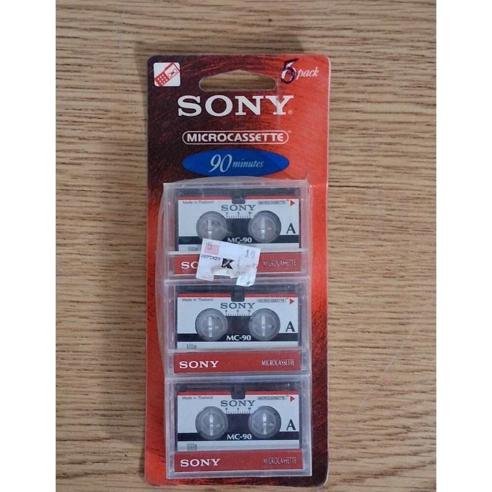 Vintage Microcassette Tape Lot of 24 – Sony MC-90/60 New and Used Various Brands